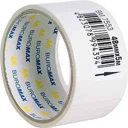Клейка стрічка Buromax двохстороння на паперовій основі 48 мм х 5 м (BM.7553) - мініатюра 2