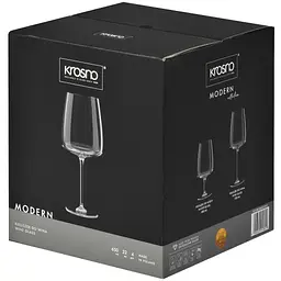 Набір келихів Krosno Modern для білого вина 480 мл 4 шт.(915821) - мініатюра 3
