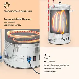 Пивоварня домашня Klarstein Brauheld Smart 45 2500 Вт 45 л (10041153) - мініатюра 6