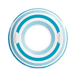 Дитяче надувне коло смугасті мрії Intex 59256(Blue-White) з ручками, 91 см
