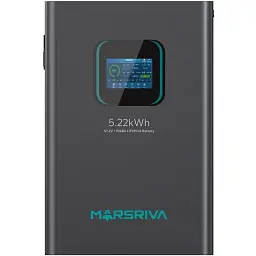 Акумуляторна батарея Marsriva LiFePO4, 51.2V/102Ah, 5.22KWH, настінний (MR-LFP48-100-WMD)