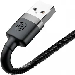 Кабель Baseus Cafule Cable USB for Lightning Gray/Black 2м (CALKLF-CG1) [73378] - мініатюра 3