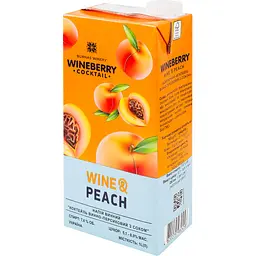 Напій винний WineBerry Wine & Peach винно-персиковий з соком біле напівсолодке 1 л - мініатюра 2