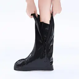 Бахіли на взуття від води та бруду ПВХ 819A S (35-36) 25.5 см Black (16173) - мініатюра 2
