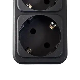 Мережевий фільтр GTL ED06K, 6 розеток, 1.8 м, Black, 10А, до 2.3 кВт, виключатель, заземление, 3x0.75 мм² (GTL-XH-ED06K-1.8B) - мініатюра 3