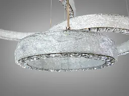 Сучасна підвісна LED-люстра Diasha 662/800+600+400GD золото, 3 кільця, 195W, 140 см, 20-35m2 - мініатюра 7