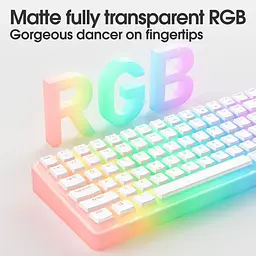 Клавіатура Onikuma ігрова G-20 Pro геймерська бездротова Bluetooth RGB підсвітка для ПК та ноутбука Білий - мініатюра 3