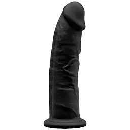 Фалоімітатор SilexD Robby Black (MODEL 2 size 6in), двошаровий, силікон + Silexpan, діаметр 3,5 см