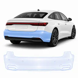Антигравійна захисна бронеплівка за лекалами для Audi A6 e-tron C9 2024- задній бампер