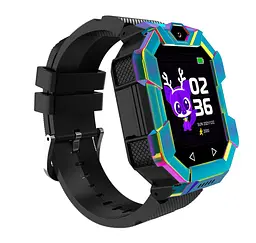 Дитячий смарт одинник-телефон Lemfo R87 з GPS трекером, сім картою, відеодзвінком, прослуховуванням та кнопкою SOS Чорний - мініатюра 3
