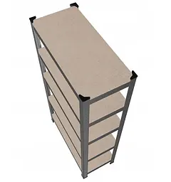 Стелаж металевий 180x90x30 5 полиць (сірий) - мініатюра 8