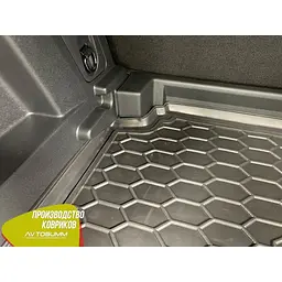 Автомобільний килимок в багажник Peugeot 3008 2017- нижня полиця / Гумо - пластик - мініатюра 4
