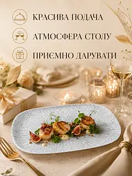 Сервірувальна тарілка керамічна 29,5×15 см для суші, закусок, нарізки та десертів (49676233) - мініатюра 7