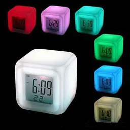 Годинник нічник COLOR CHANGING CLOCK - мініатюра 2