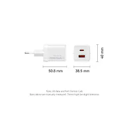 Зарядний пристрій Vention 1xUSB-C PD70W + 1xUSB QC3.0 22.5W GaN transparent gray (FCGH0-EU) - мініатюра 12