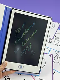 LCD планшет для малювання Грайся та навчайся PL7063, прозорий екран 8.5", 20 карток, стилус, 22х16 см - мініатюра 6