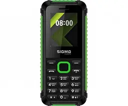 Телефон Sigma mobile X-style 18 Track захищений чорний із зеленим (4827798854433) - мініатюра 2