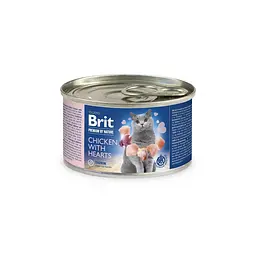 Корм влажний Brit Premium by Nature для котів з куркою та серцем 200 г