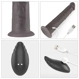 Вібратор Lovetoy Dual-Layered Silicone Nature Cock 10'' 25.3 см (чорний) - мініатюра 13