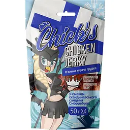 Куриные джерки Chick’s со вкусом скандинавского сандвича Сморреброд 50 г