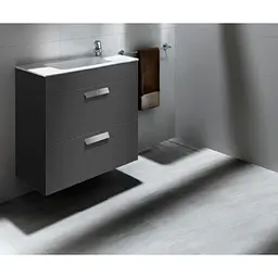 Тумба з умивальником Roca Debba 80 см антрацит A855907153 - мініатюра 3