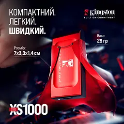 Накопичувач SSD USB Type-C 1TB XS1000 Kingston (SXS1000R/1000GA) - мініатюра 5