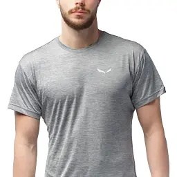 Футболка Salewa Puez Melange Dry T-Shirt Men 46/S Grey - мініатюра 3