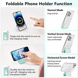 Портативний ЗП Power Bank JJT-A27-1 Gradient PD20W+QC 22.5W з БЗП 10000 mAh White / Green - мініатюра 4