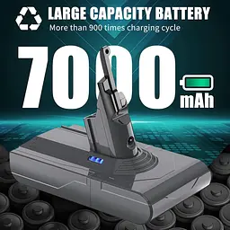 Посилений акумулятор EGR 7000 мА·год для Dyson V8 із комплектом фільтрів - мініатюра 6