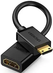 Перехідник - адаптер Ugreen Mini HDMI Male to HDMI Female Adapter Cable (22cm) кабелем 22 см (UGR-20137) - мініатюра 2