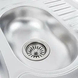 Кухонна мийка з нержавіючої сталі Platinum декор 7850D (0,8/180 мм), R, Decor - мініатюра 12