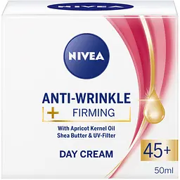 Денний крем для обличчя Nivea проти зморшків + пружність 45+ 50 мл (81271)