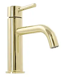 Змішувач для умивальника Rea Lungo light gold low золотий низький REA-B4520, Золотий