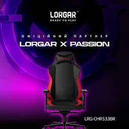 Крісло ігрове Lorgar Embrace 533 Black/Red (LRG-CHR533BR) - мініатюра 2