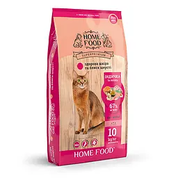 Сухий корм для дорослих котів Індичка та лосось CAT ADULT Здорова шкіра та блиск вовни 10 кг