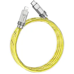 Дата кабель Hoco U113 Solid 20W Type-C to Lightning (1m) Gold - мініатюра 2