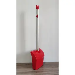 Совок для прибирання Zambak Plastik з довгою ручкою червоний (ZP-213r) - мініатюра 5