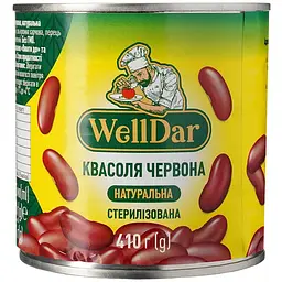 Квасоля червона WellDar натуральна стерилізована 410 г (915782) - мініатюра 4