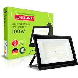 Прожектор Eurolamp LED з радіатором чорний (LED-FL-100(B)) - мініатюра 2