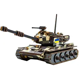 Дерев'яний 3D конструктор Танк PuzzleOk 162-0074 162 деталі