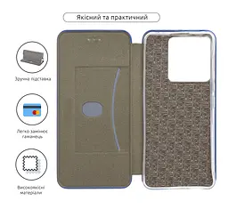 Чехол-книжка для Xiaomi Poco X6 5G, G-Case, синий, кожаный чехол-книжка из экокожи (PU) и TPU, с магнитом, с подставкой и вместительным кардхолдером, противоударный, защита всего корпуса, ArmorStandart (ARM74136) - мініатюра 3