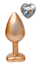 Анальна пробка Gleaming Love Pearl Gold Plug M 8.3 см (золотий)