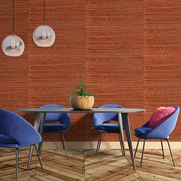 Декоративна 3D панель Sticker Wall самоклейка під дерево Червоний 700x700x6мм 084 SW-00000021 - мініатюра 5