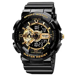 Наручний годинник чоловічий 1688 Black-Gold Skmei acs0030628
