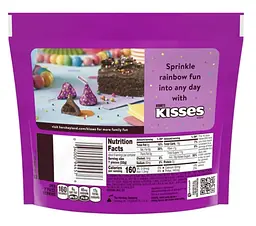 Шоколадні цукерки Hershey's Kisses Rainbow Brownie Flavored Candy 255г - мініатюра 2