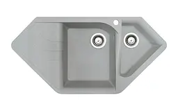 Кухонна мийка Adamant SPIRIT old stone 1000x500x225 мм, кутова з крилом 100 см - мініатюра 1