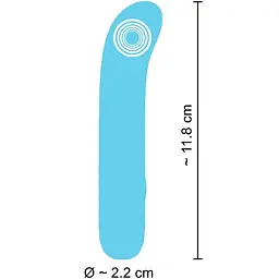 Мінівібратор Cuties Mini Vibrator Blue - мініатюра 4