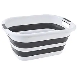 Відро складане MBM My Home Bin-18 біло-сіре 26 л (BIN-18 26L WHITE/GRAY)