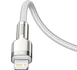 Кабель Baseus Cafule Metal USB-C - Lightning (M/M), 1 м Білий (6953156202078) - мініатюра 4