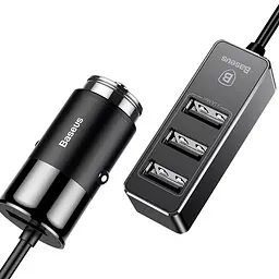 Адаптер автомобільний - розгалужувач на 4 виходи BASEUS Enjoy 4USB 5.5A CCTON-01 - мініатюра 2